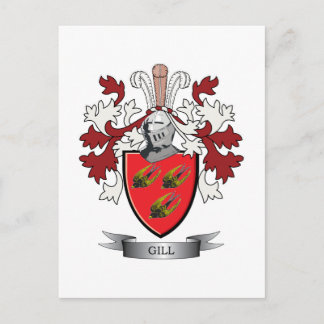 Cartão Postal Gill Family Crest Casaco de Armas