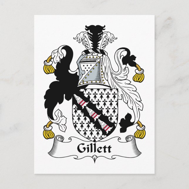 Cartão Postal Gillett Family Crest (Frente)