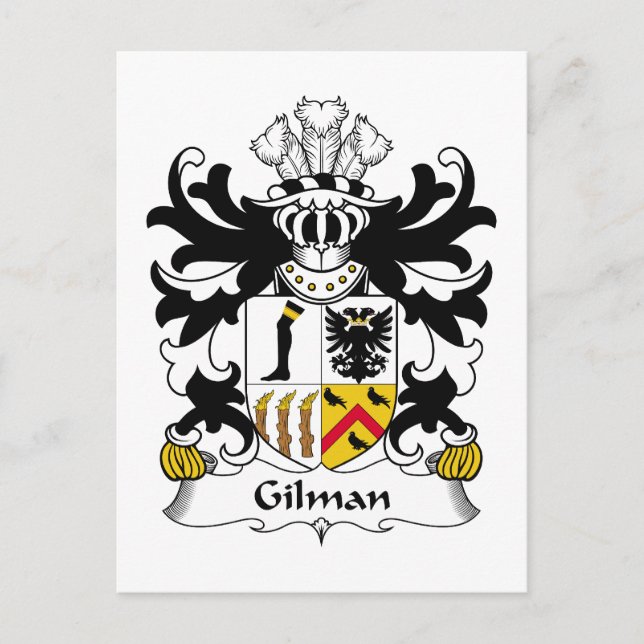 Cartão Postal Gilman Family Crest (Frente)