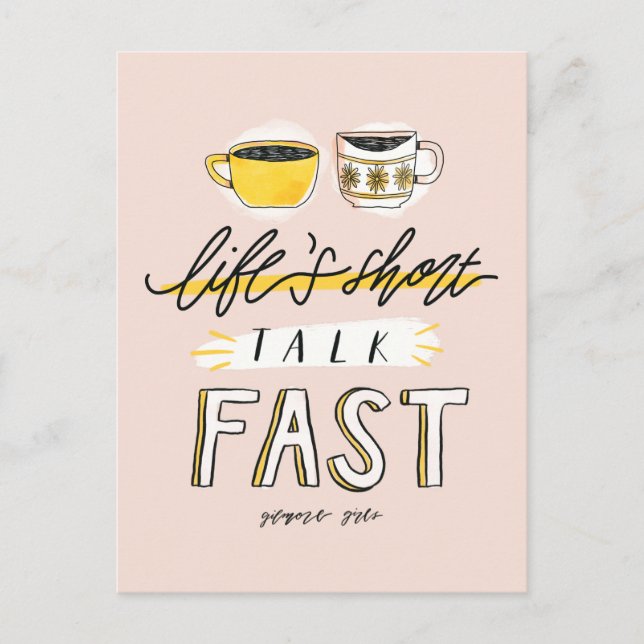 Cartão Postal Gilmore Girls | Conversação rápida da vida - Café (Frente)