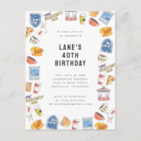 Gilmore Girls Watercolor Icons Aniversário