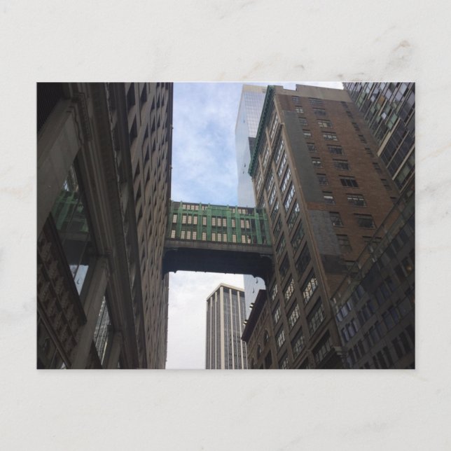 Cartão postal Gimbels Sky Bridge Midtown Manhattan (Frente)