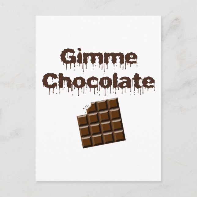 Cartão Postal Gimme Chocolate (Frente)