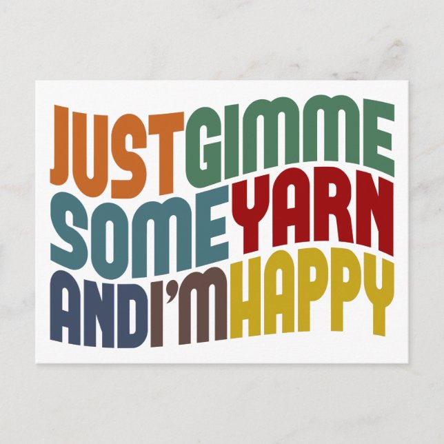 Cartão Postal Gimme some Yarn (Frente)