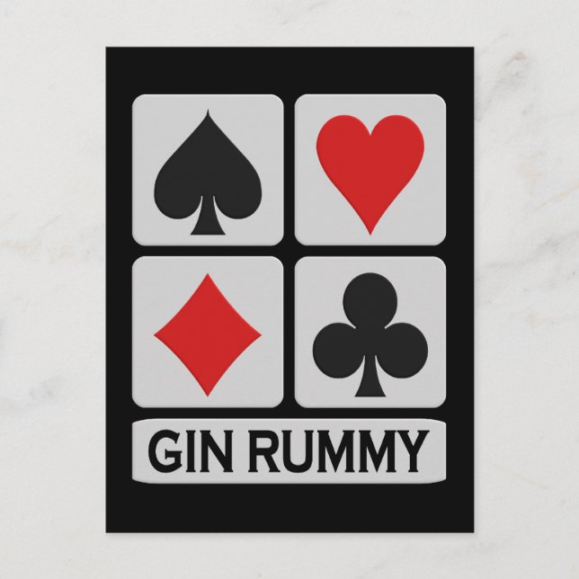Cartão postal Gin Rummy (Frente)