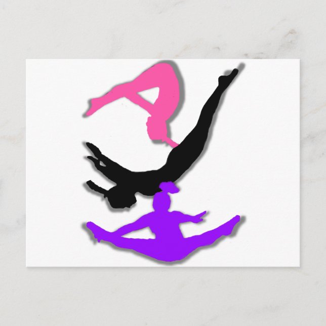 Cartão Postal ginasta de trampoline (Frente)