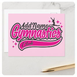 Cartão Postal Ginástica de Divisão de Gymnast de NOME Personaliz