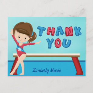 Cartão Postal Ginástica Feminina Fofa Ginástica Infantil Obrigad