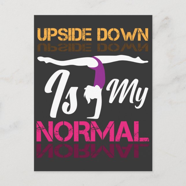 Cartão Postal Ginástica Rapariga acrobacia treino desportivo (Frente)