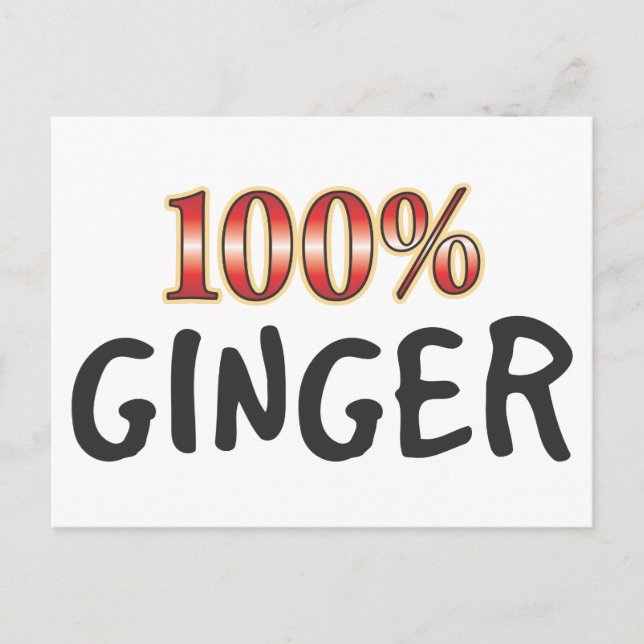 Cartão Postal Ginger 100% (Frente)