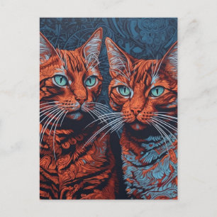 Cartão Postal Ginger Cats