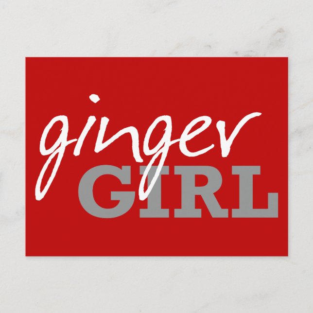 Cartão Postal Ginger Girl Redhead Freckles (Frente)