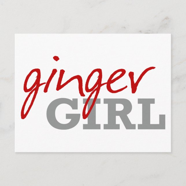 Cartão Postal Ginger Girl Redhead Freckles (Frente)