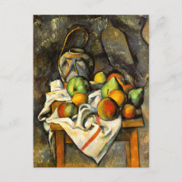 Cartão Postal Ginger Jar e Fruta Fine Art de Cezanne