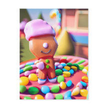 Gingerbird Boy faz bem - Arte de Natal