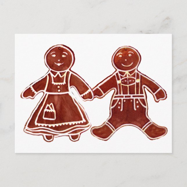 Cartão Postal Gingerbis Crianças 3 O MUSEUM Zazzle Gifts (Frente)