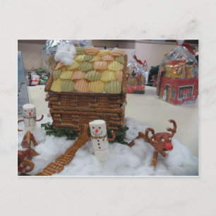 Cartão Postal Gingercake House e Snowmen