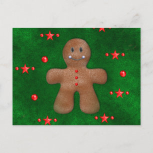 Cartão Postal Gingercake Man on Green