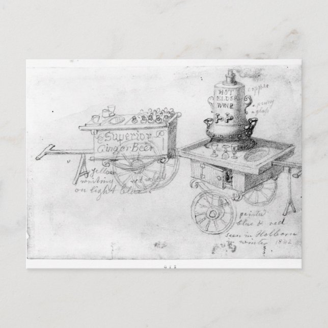 Cartão Postal Gingercerveja e fogões de vinho (Frente)