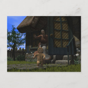 Cartão Postal Gingerpão em fuga