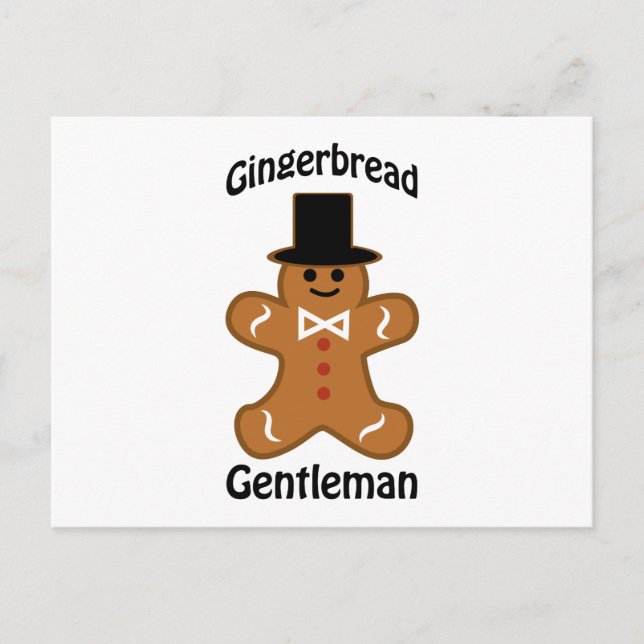 Cartão Postal Gingerpão Gentleman (Frente)