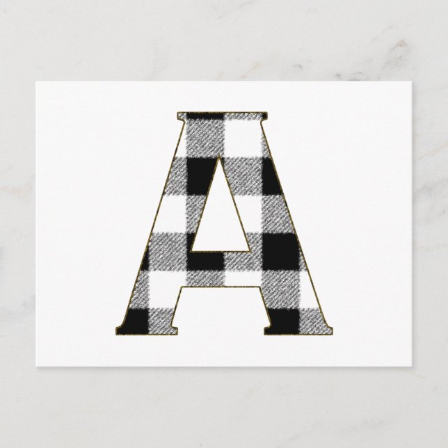 Cartão Postal Gingham Check A (Frente)