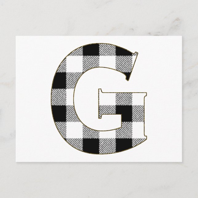 Cartão Postal Gingham Check G (Frente)