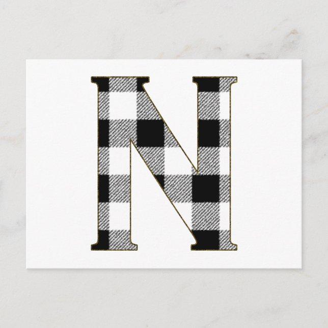 Cartão Postal Gingham Check N (Frente)