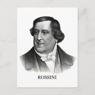 Cartão Postal Gioachino Rossini, preto