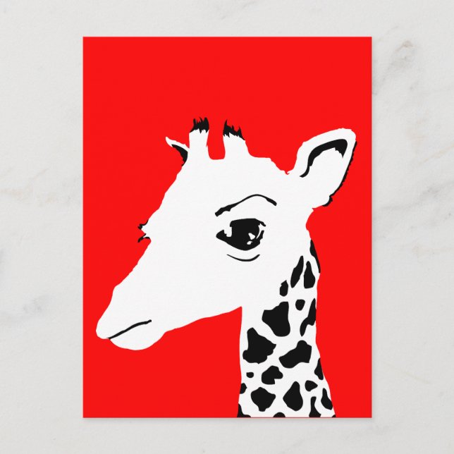 Cartão Postal girafa (Frente)