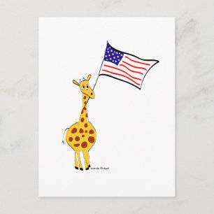 Cartão Postal Girafa Americana