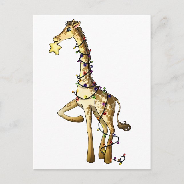 Cartão Postal Girafa brilhante (Frente)