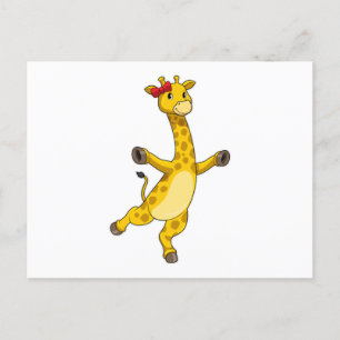 Cartão Postal Girafa com Fita