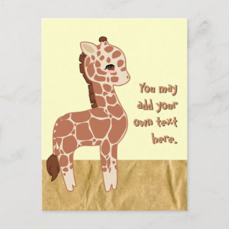 Cartão Postal Girafa Custa