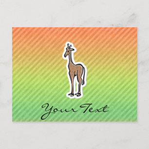 Cartão Postal Girafa Custa; Colorul