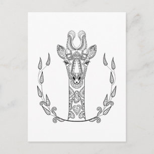 Cartão Postal Girafa Inspirada
