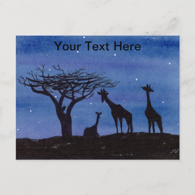 Cartão Postal Girafas (Frente)