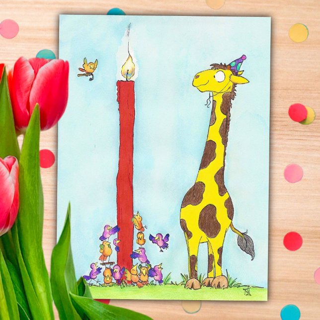 Cartão postal GIRAFFE BIRTHDAY por Nicole Janes (Criador carregado)