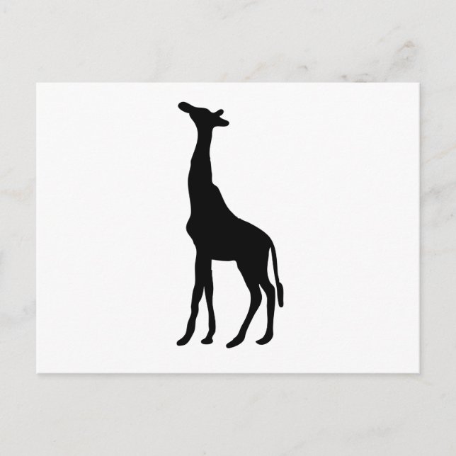 Cartão Postal Giraffe Silhouette (Frente)