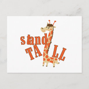 Cartão Postal Giraffe Stand Tall