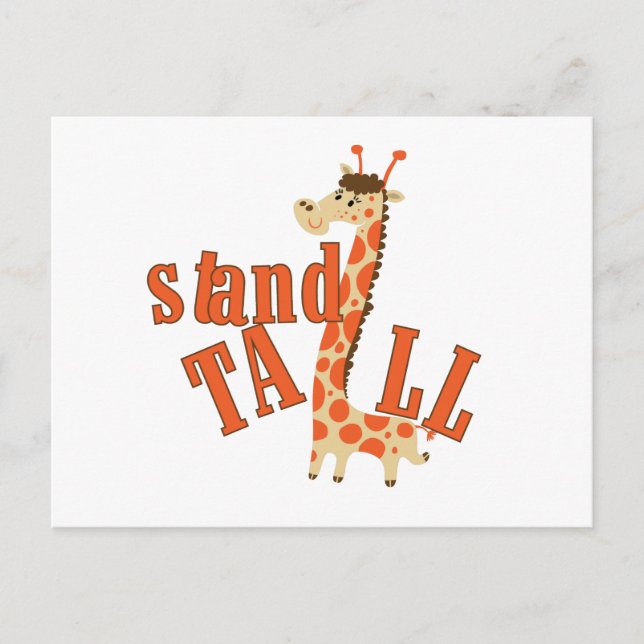 Cartão Postal Giraffe Stand Tall (Frente)