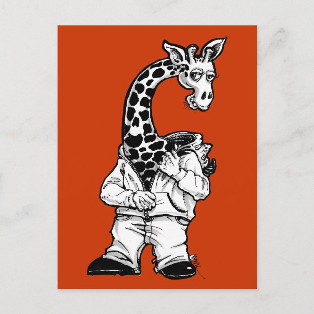 Cartão Postal Giraffe-Suit (Frente)