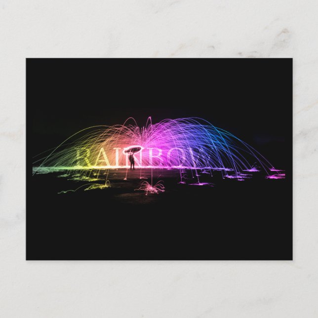 Cartão Postal Girando O Arco-Íris (Frente)