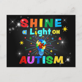 Cartão Postal GIRAR uma Luz no AUTISM