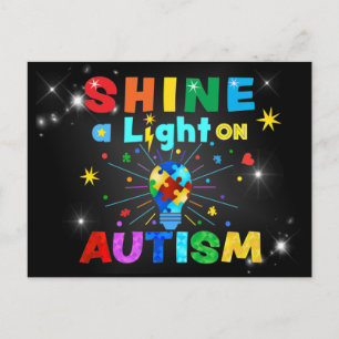 Cartão Postal GIRAR uma Luz no AUTISM