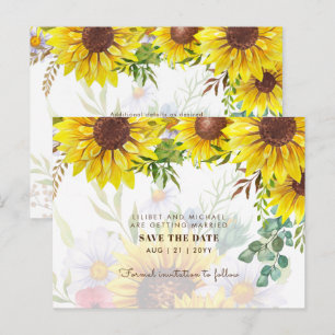 Cartão Postal Girassóis Eucalipto Vegetação Casamento SALVE AS D