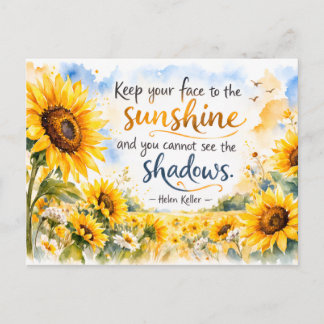 Cartão Postal Girassóis Inspiradores – Girassol Aquarela