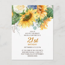 Girassóis Personalizados Eucalipto Aniversário de