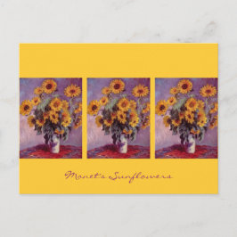 Cartão Postal Girassóis por Claude Monet