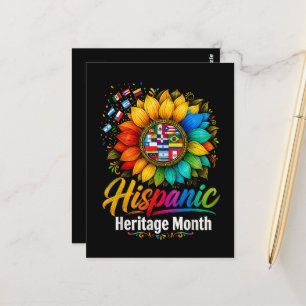 Cartão Postal Girassol Países Latinos Mês da Herança Hispânica